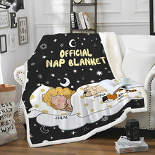 Official Nap Blanket - Pet Blanket - Cute Pet Gifts For Pet Lovers, Pet Mom Personalized Custom Fleece Flannel Blanket
