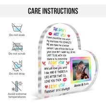 Custom Photo - You Complete Me - Personalized Customized Acrylic Plaque - Gift For Couple Lover - Valentine's Day Gift