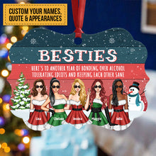 Here's To Another Year Of Bonding Over Alcohol - Personalized Aluminum Ornament - Christmas, Loving Gift For Besties, BFF, Best Friends, Soul Sisters