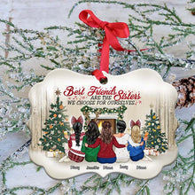 Best Friends Are The Sisters We Choose For Ourselves - Christmas Gift For BFF - Personalized Custom Aluminum Ornament