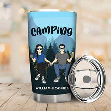 Let's Sit By The Campfire Gift for Couple - Camping Gift - Personalized Custom Tumbler