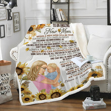 To A New Amazing Mom - Gifts For New Mother - Personalized Custom Fleece Flannel Blanket