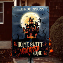 Happy Halloween Haunted Home Custom Classic Metal Signs, Halloween Decor, Yard Decor