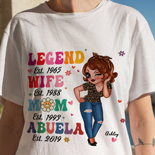 Legend Wife Mom Gift For Mother Personalized Custom Vintage T-shirt