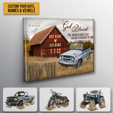 The Broken Road That Led Me Straight To You - Custom Canvas - Farmhouse Decoration - Couple Gift