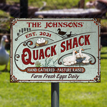 Personalized Duck Quack Shack Pasture Raised Custom Classic Metal Signs-CUSTOMOMO