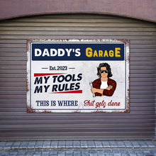 Daddy's Garage My Tools My Rules - Gift for Dad - Personalized Custom Classic Metal Signs