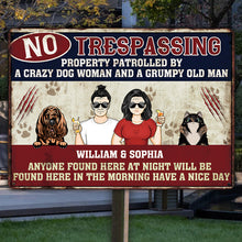 Anyone No Trespassing By A Crazy Home Signs Gifts For Dog Lovers & Cat Lovers - Customized Classic Metal Signs