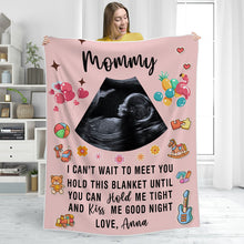 Custom Photo I Can't Wait To Meet You - Blanket - New Born Baby Gifts For Mother Personalized Custom Fleece Flannel Blanket