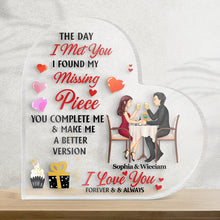 The Day I Met You - Personalized Customized Acrylic Plaque - Gift For Couple Lover - Valentine's Day Gift