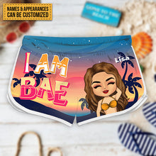 Return To Bae, I'm Bae - Personalized Couple Beach Shorts - Matching Swimsuits For Couples - Gift For Couples, Husband Wife