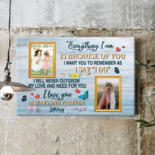 I Will Never Outgrow My Love And Need For You - Gifts For Mother, Mother’s Day Gift Personalized Custom Framed Canvas Wall Art