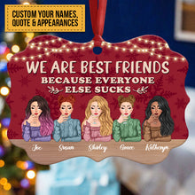 More Than Just Friends - Personalized Aluminum Ornament - Christmas Decoration Gift For Besties