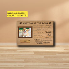 Custom Photo - Pet Lover Gifts Waiting at the door - Personalized Custom Canvas Wall Art - Pet Customized