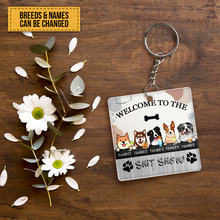 Personalized Custom Keychain Welcome To The Shitshow Keychain - Gifts For Dog Lovers - Personalized Dog Gifts - Custom Keychain
