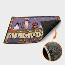 Hope You Brought Alcohol And Cat Treats Halloween - Cat Doormat - Halloween Gift For Cat Lovers Personalized Custom Doormat