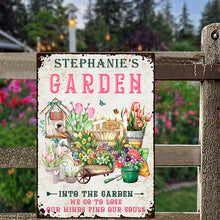 And Into The Garden We Go Gardening - Customized Classic Metal Signs - Garden Signs - Gift For Gardening Lovers