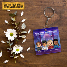 You Are The Reason I Don't Punch People At Work - Work Besties - Gift For Colleague Personalized Custom Keychain