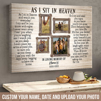 Custom Photo - In Memory Gift For Loss Best Personalized -  Memorial Canvas - Personality Customized Canvas