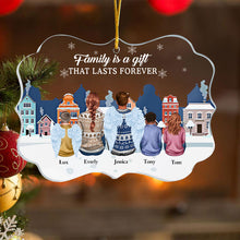 No Greater Gift Than The Love In Family - Personalized Acrylic Ornament - Christmas, Heartwarming Gift For Family, Mom, Dad, Grandparents, Daughter & Son