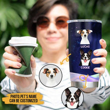 Custom Photo Dog Mom Galaxy Tumbler - Gift For Dog Mom, Dog Lover - Personalized Custom Tumbler