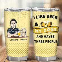 Old Man Beer Dog Personalized Tumbler