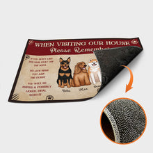Please Remember When Visiting Dogs House - Pet Doormat - Gift For Dog Lovers Personalized Custom Doormat
