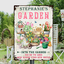 And Into The Garden We Go Gardening - Customized Classic Metal Signs - Garden Signs - Gift For Gardening Lovers