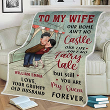 You Are My Queen Forever - Couple Blanket - Winnter Gifts For Her, Couples Personalized Custom Fleece Flannel Blanket