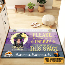 Personalized Witch Custom Doormat Please Be Mindful Of The Energy You Bring Into This Space
