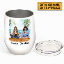 Personalized Wine Tumbler, Drinking Besties - Hangovers Are Temporary Drunk Stories Are Forever, Gift for Sisters, Best Friends