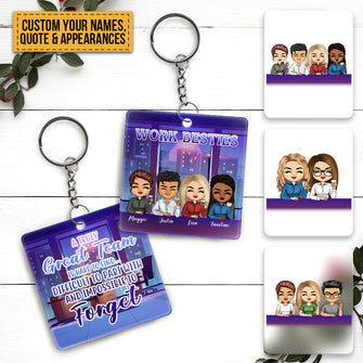 You Are The Reason I Don't Punch People At Work - Work Besties - Gift For Colleague Personalized Custom Keychain