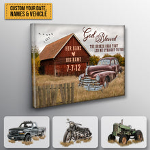 The Broken Road That Led Me Straight To You - Custom Canvas - Farmhouse Decoration - Couple Gift