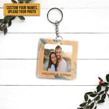 Custom Photo - God Blessed The Broken Road That Led Me Straight To You - Customized Keychain Gift - Couple Gift