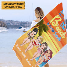 Some Girls Are Just Born With The Beach In Their Souls - Birthday, Funny, Summer Gift For Beach Lovers, Besties, Soul Sisters, Sistas, Bff, Friends - Personalized Custom Beach Towel