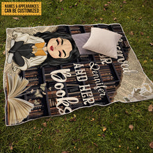 Reserved For And Her Books - Blanket - Gift For Book Lovers Personalized Custom Fleece&Flannel Blanket