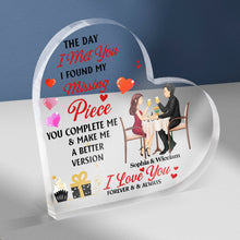 The Day I Met You - Personalized Customized Acrylic Plaque - Gift For Couple Lover - Valentine's Day Gift