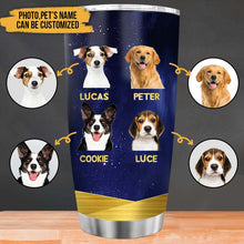 Custom Photo Dog Mom Galaxy Tumbler - Gift For Dog Mom, Dog Lover - Personalized Custom Tumbler
