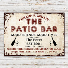 Personalized Patio Bar Grilling Red Listen To The Good Music Custom Classic Metal Signs