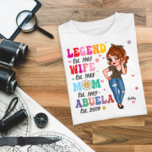 Legend Wife Mom Gift For Mother Personalized Custom Vintage T-shirt