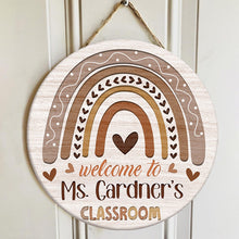 Personalized Teacher Door Sign | Classroom Door Sign | Teacher Rainbow Sign | Boho Classroom Decor | Teacher Welcome Sign | Teacher Gift