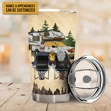 Husband And Wife Camping Partners For Life  - Gift For Camping Lovers - Personalized Custom Tumble