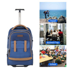 Rolling Laptop Bag for 14 Inch Laptop,Roller Bookbag,Schoolbag with Wheels,Briefcase on Wheels,19 Inch Wheeled Computer Bag (Blue)