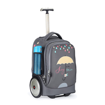 Rolling Laptop Bag for 14 Inch Laptop,19 Inch Roller Bookbag for Girl Boy,Wheeled Computer Bag,Suitcase on Wheels,Trolley School Bag Grey,Schoolbag with Wheels