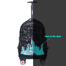 Rolling Backpack with Wheels for Travel, Roller Bookbag for Women Men, Wheeled Laptop Bag Fits 17 Inch Notebook