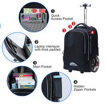 19 Inch Rooler Rolling Laptop Bag for 14 Inch Laptop,19 Inch Roller Bookbag for Teens ...