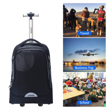 Rolling Laptop Bag for 14 Inch Laptop,19 Inch Roller Bookbag for Teens,Roller Travel Bag,Briefcase on Wheels,Wheeled Bookbag,Trolley School Bag,Schoolbag with Wheels Black