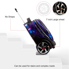 Rolling Laptop Bag for 14 Inch Laptop,Roller Bookbag for Teens,Briefcase on Wheels,Wheeled Bookbag,Galaxy Schoolbag with Wheels