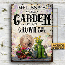 Gardening Floral Grown With Love Custom Classic Metal Signs-CUSTOMOMO