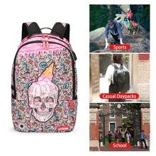 Graffiti Backpack for School,Casual Daypack,Designer Laptop Backpack for 15.6 Inch Laptop,College Backpack with USB Port